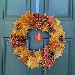Autumn Fall Leaves Wreath
